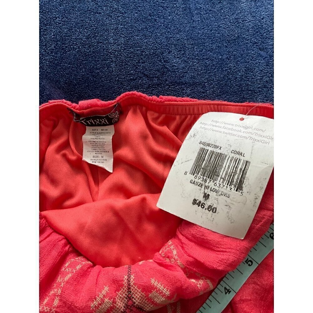 Trixxi Women’s Hi Low Tube Coral Dress Size Medium - Picture 5 of 10